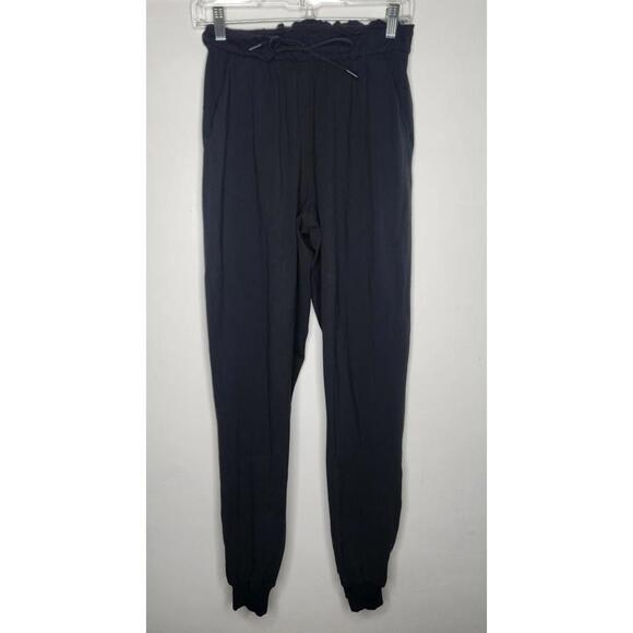 Lululemon Pants Womens 4 Black High Rise Cinchable Waist Active Joggers Lounge - Picture 1 of 6